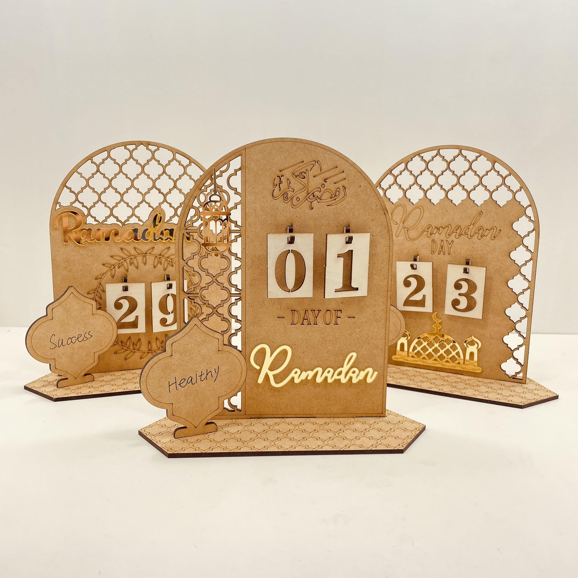 Ramadan Advent Calendar Eid Mubarak Wooden Countdown Calendars Tracker Date Gift For Kids Arabic Muslim Islamic Holiday Table Ho