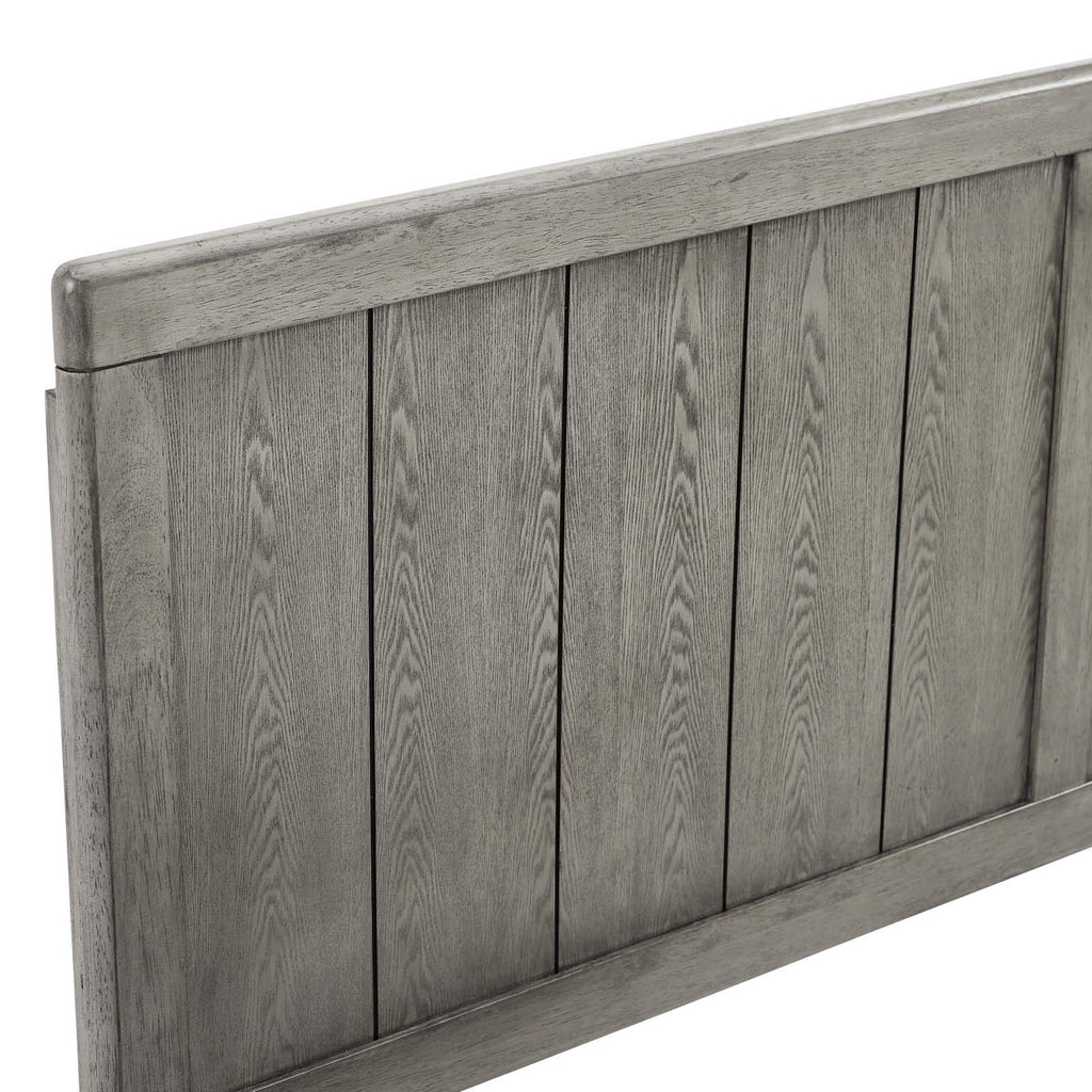 Modway Mod-6217-Gry Robbie Full Wood Headboard, Gray