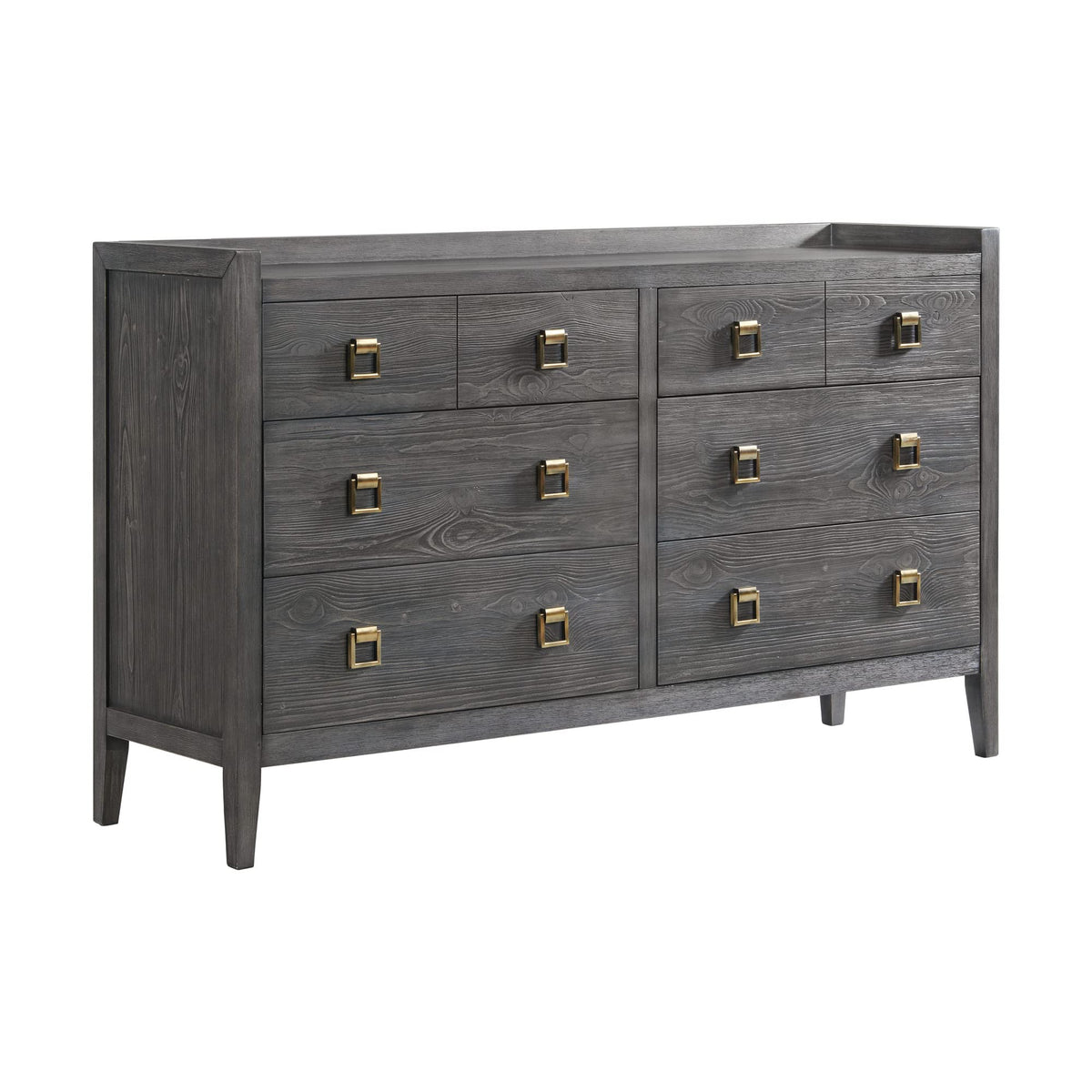 Intercon Portia 64&quot; Wide Bedroom Dresser with 6 Drawers, Brushed Brindle Furniture