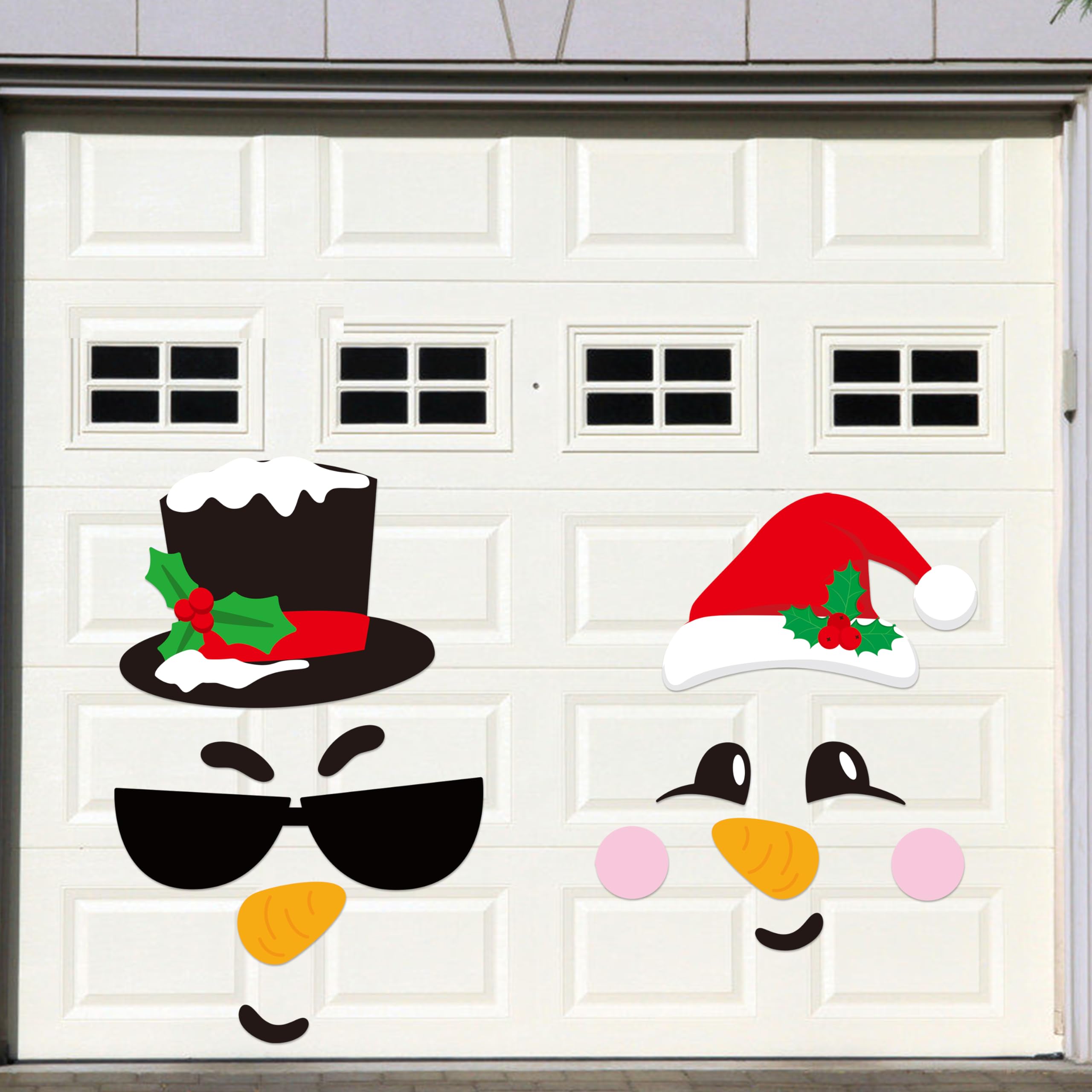 H1Vojoxo 13Pcs Christmas Garage Door Decoration Snowman Garage Door Magnets Winter Magnets For Garage Christmas Outdoor Decor Sn