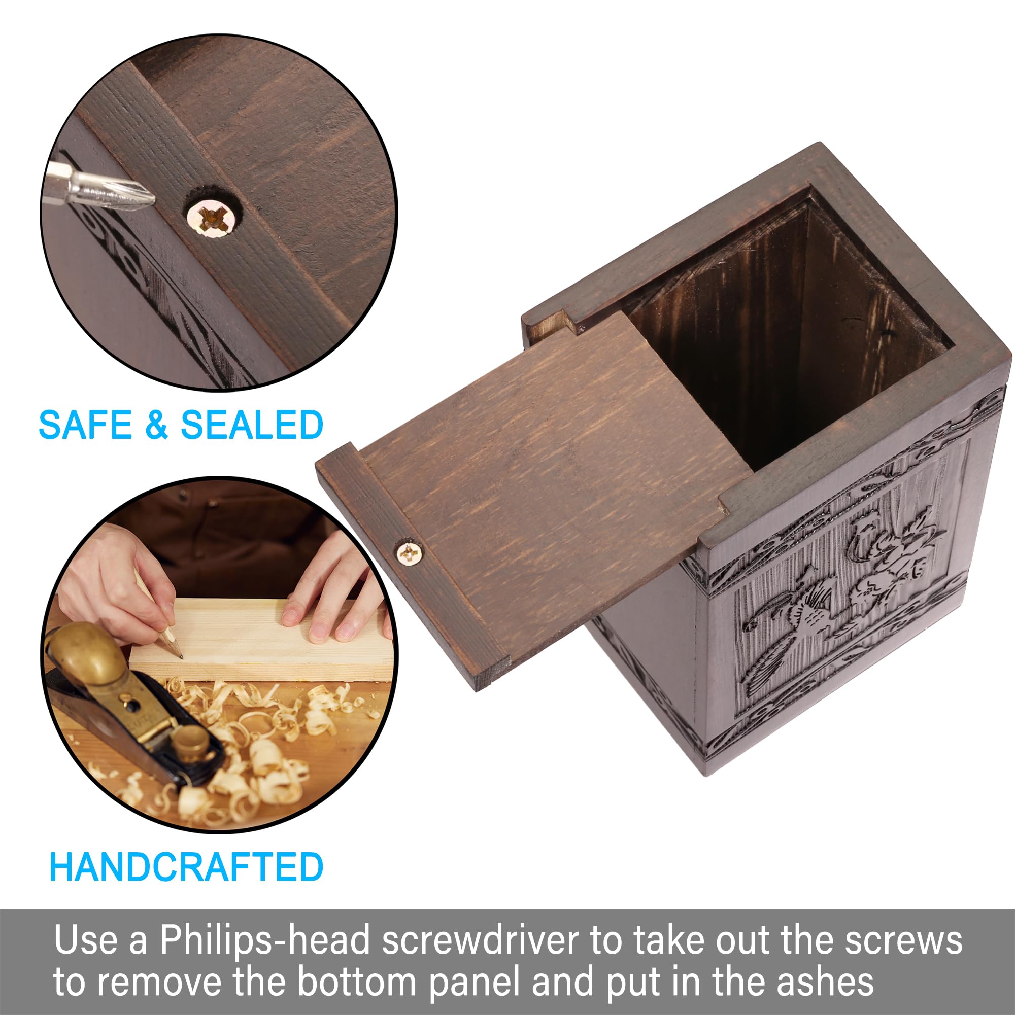 Cremation Urns For Human Ashes Adult Male Female, Wooden Hummingbird Urns Box And Casket For Ashes Men Women Child, Pets Cat Dog