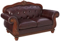 Acme Anondale Loveseat in Espresso Top Grain Leather Match and Cherry
