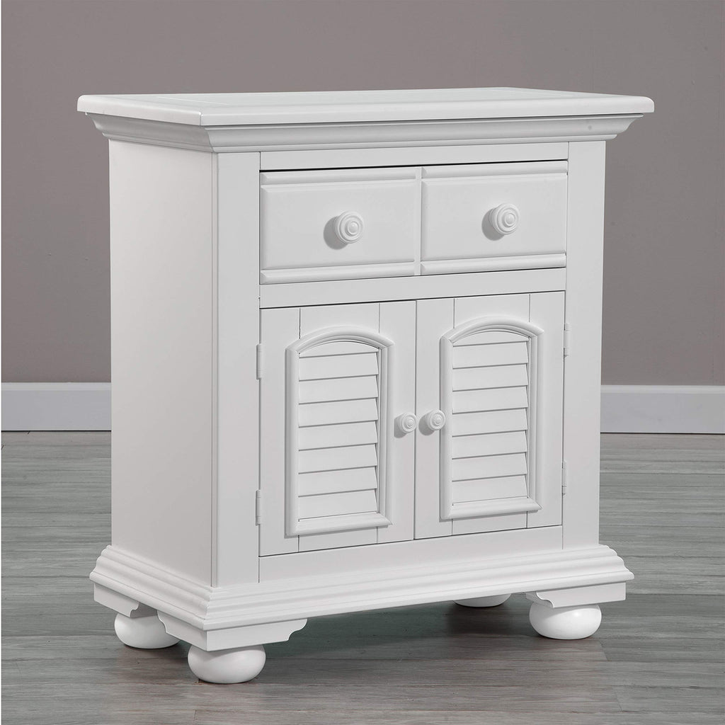 American Woodcrafters Cottage Traditions 1 Drawer Nightstand Eggshell White Wood 6510-412