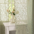 Aligogo Sage Green Curtains 84 Inches Length 2 Panels - Embroidered Rustic Floral Sheer Lace Curtains For Living Room Bedroom Ro