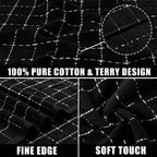 Mordimy 100% Cotton Terry Cloth Kitchen Towels, Super Soft And Absorbent Dish Towels For Drying, Checkered Designed Hand Towels