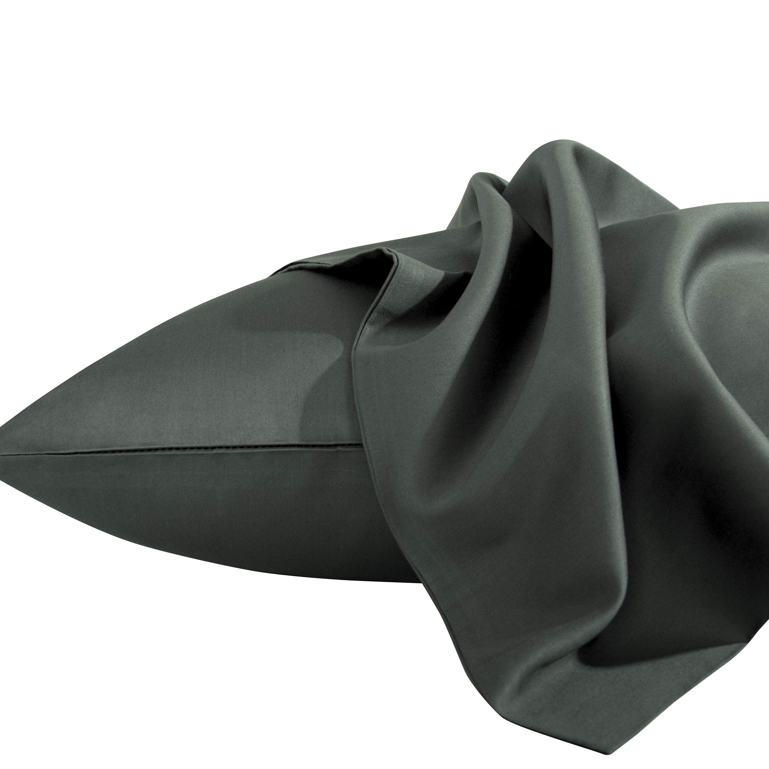 Ntbay 500 Thread Count 100% Egyptian Cotton King Pillowcases, Super Soft And Breathable Envelope Closure Pillow Cases, 20X36 Inches, Charcoal Grey