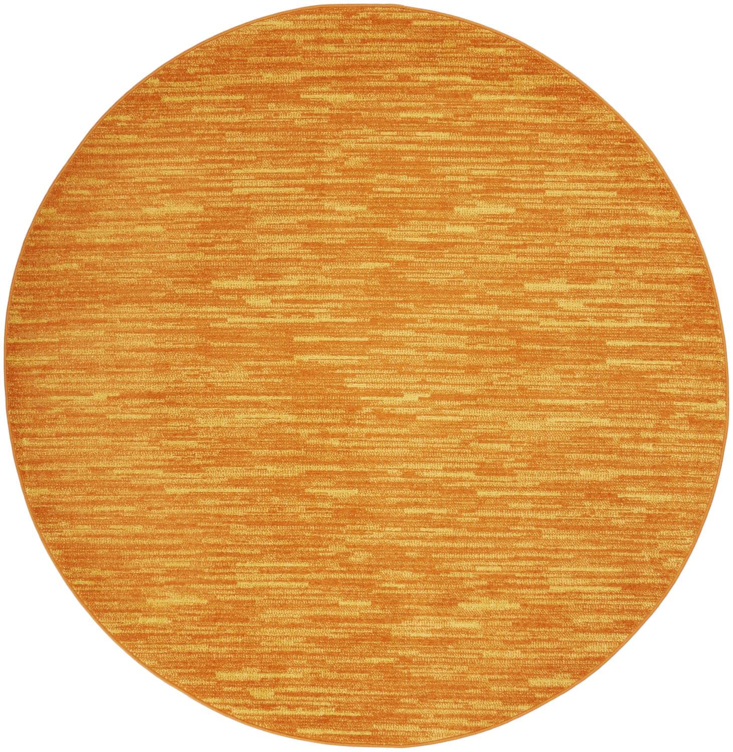 Nourison Essentials Indoor/Outdoor Sunburst 6' X Round Area -Rug, Easy -Cleaning, Non Shedding, Bed Room, Living Room, Dining Ro