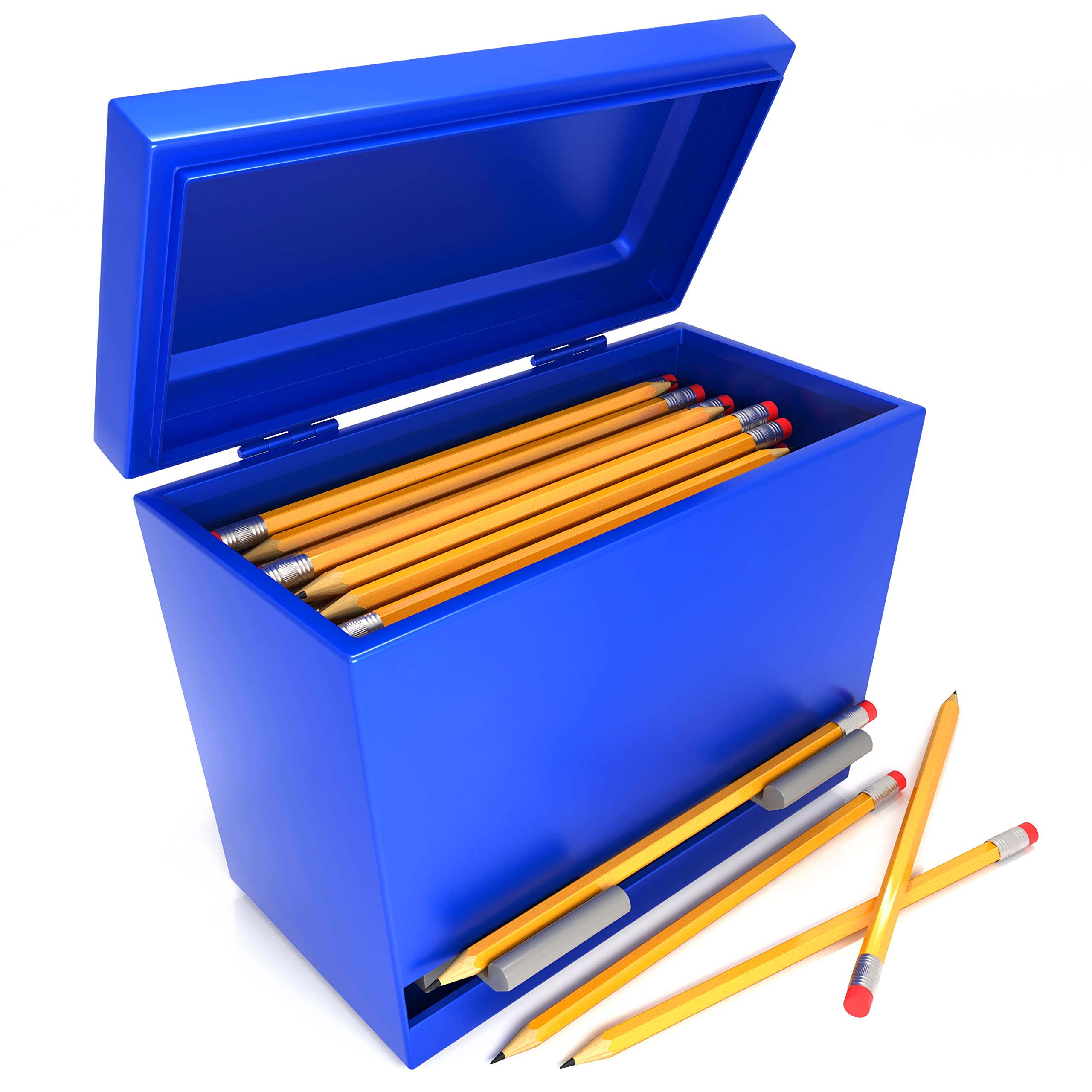 Pencil Dispenser Holder Blue Stainless Steel Dispenser For Pencils With 6 Beautiful Stickers For Decoration Metal Pencil Dispens
