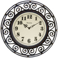 Westclox, Bronze 32021 Round Filigree Rubbed Clock, 12-Inch