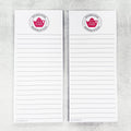 Tea Time Refrigerator Notepads. Teapot Graphic, Perfect For Grocery List, Notes, To Do Lists And More - Set Of Two Pads