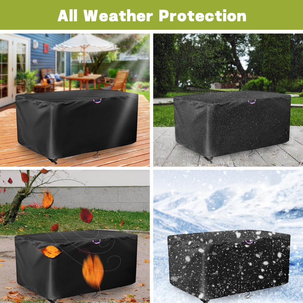 Outdoor Dining Table Cover, 60 Inch Rectangle Patio Dining Table Cover, Waterproof Protective Cover Patio Furniture Covers - 60