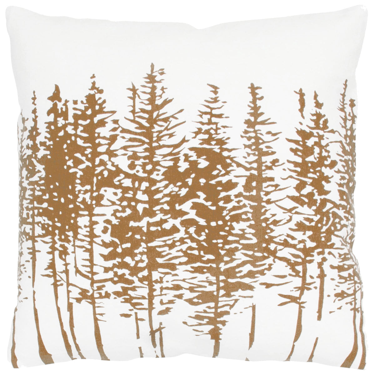 Rizzy Home | T05378 | Poly Fill Decorative Pillow | 18&quot;X18&quot; Brown/White/Neutral Trees In A Line