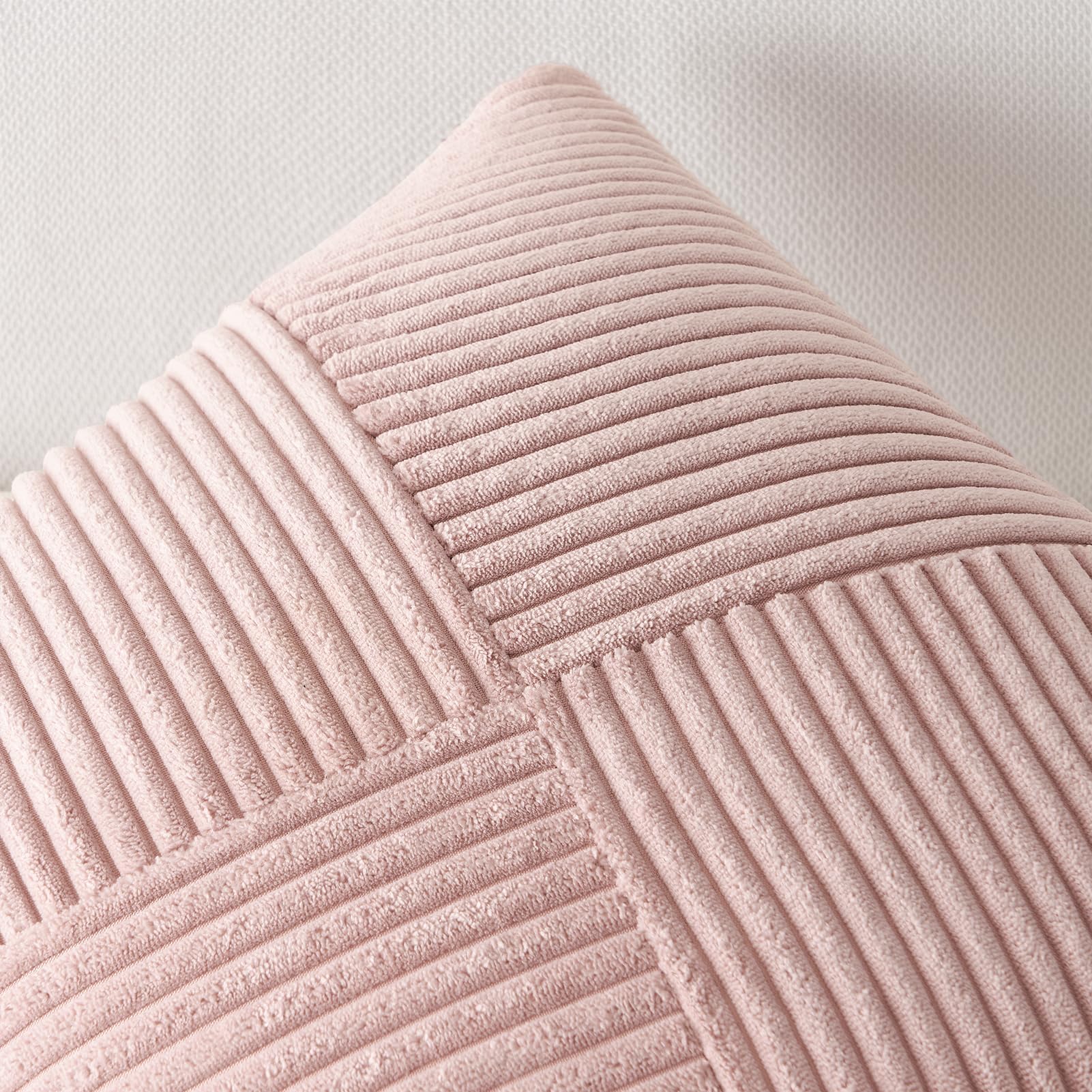 Topfinel Set Of 2 Pink Decorative Yellow Throw Pillow Covers 18X18 Inch For Couch Sofa Bed, Farmhouse Boho Rustic Home Decor,Sof