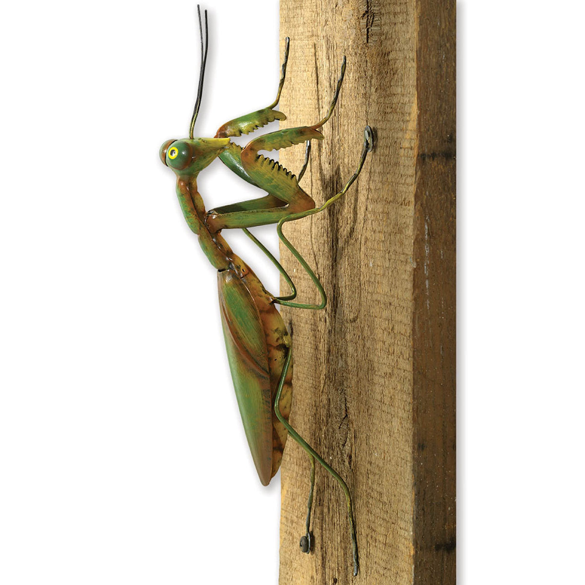 Bits And Pieces - Praying Mantis Tree Hanger - Yard Decorations - Whimsical Tree Sculpture - Outdoor Garden Peeker Tree Hugger Y