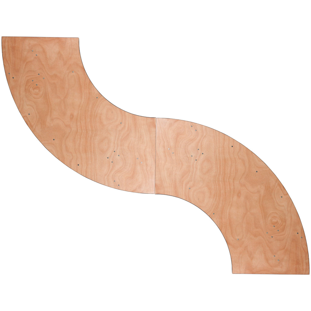 Flash Furniture Ginny 7.25 ft. x 2.5 ft. Serpentine Wood Folding Banquet Table