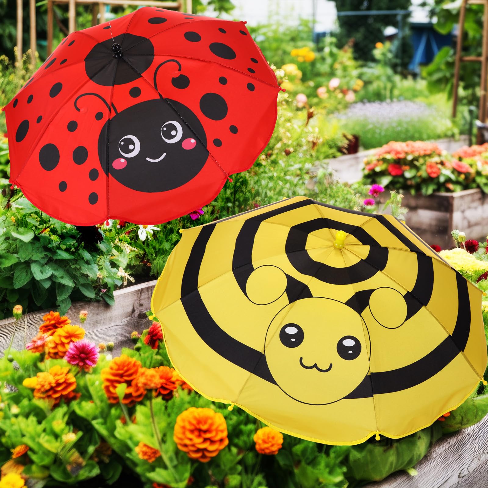 Sunnymove 2 Pack 24. 5 Inch Plant Umbrellas for Outdoor Plants Garden Umbrella Shade for Potted Plant, Garden Bed Flower Pot Pro