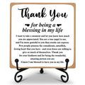 Thank You Gifts for Women Men Friends Mom, Thank You for Being A Blessing in My Life Wooden Plaque with Stand, Thanksgiving Day 