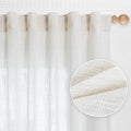 Mysky Home Curtains 63 Inch Length 2 Panels, Boho Curtains Sheer Light Soften For Bedroom Kitchen Farmhouse Style Country Rustic Drapes Window Treatment Set, 50' X 63', Natural