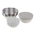 DII Reusable Cloth Bowl Cover Collection Machine Washable, Cotton with Elastic Stretch for Food Storage, 10.25/8.25/7.5 Diameter