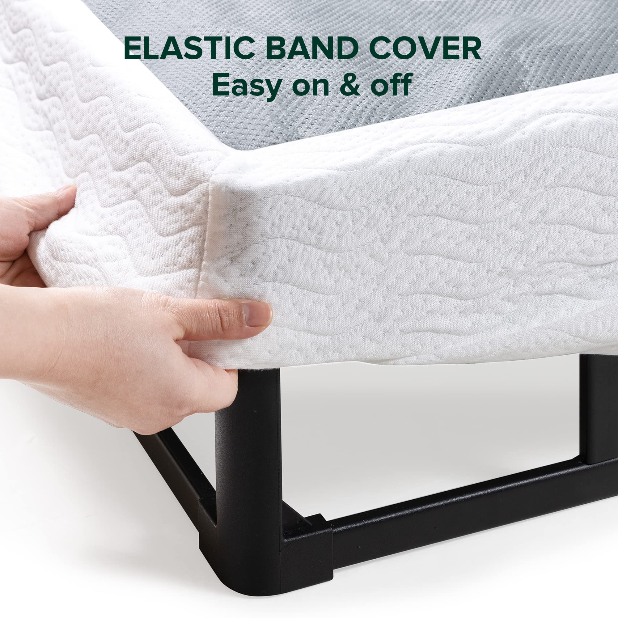 Zinus 9 Inch Metal Smart Box Spring With Quick Assembly / Mattress Foundation / Strong Metal Frame / Easy Assembly, King