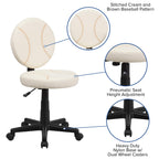 Flash Furniture Jonathan Baseball Swivel Task Office Chair