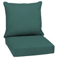 Arden Selections Outdoor Deep Seat Set, 24 X 24, Rain-Proof, Fade Resistant, Deep Seat Bottom And Back Cushion 24 X 24, Peacock