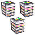 Gracious Living 4 Drawer Desktop & Countertop Organizer w/Organization Lid for Craft Storage, Office Supplies & School Supplies,