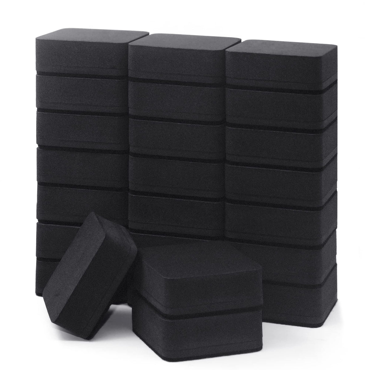 Dry Erase Erasers, Ihpukidi 24 Pack Magnetic Whiteboard Dry Eraser Chalkboard Cleansers For Classroom, Home And Office (Black 2