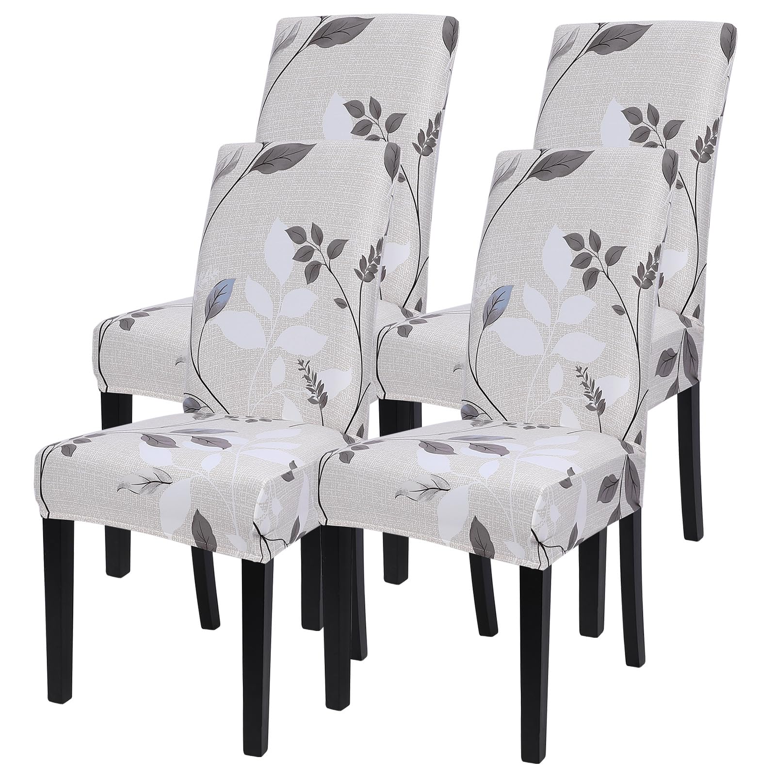 Searchi Printed Dining Room Chair Covers Set Of 4, Stretch Kitchen Chair Covers Washable Parsons Chair Slipcover Removable Dining Chair Protectors For Hotel,Ceremony(Floral Pattern3)