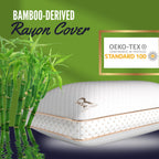 Royal Therapy 2-Pack King Memory Foam Pillow, Adjustable Shredded Odor-Free Pillow For Neck & Shoulder Pain Relief, Support For
