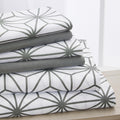 Elegant Comfort Luxury Soft 6-Piece Cube Geometric Pattern Sheet Set - 1500 Premium Quality Microfiber - Wrinkle And Fade Resist
