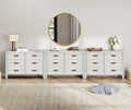 WAMPAT Dresser for Bedroom with 18 Drawers, White Kids Dressers with Wide Chest of Drawers, Modern Baby Closet Storage Organizer