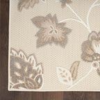 Nourison Aloha Indoor/Outdoor Beige 5'3' X 7'5' Area Rug, Easy Cleaning, Non Shedding, Bed Room, Living Room, Dining Room, Kitchen (5X7)