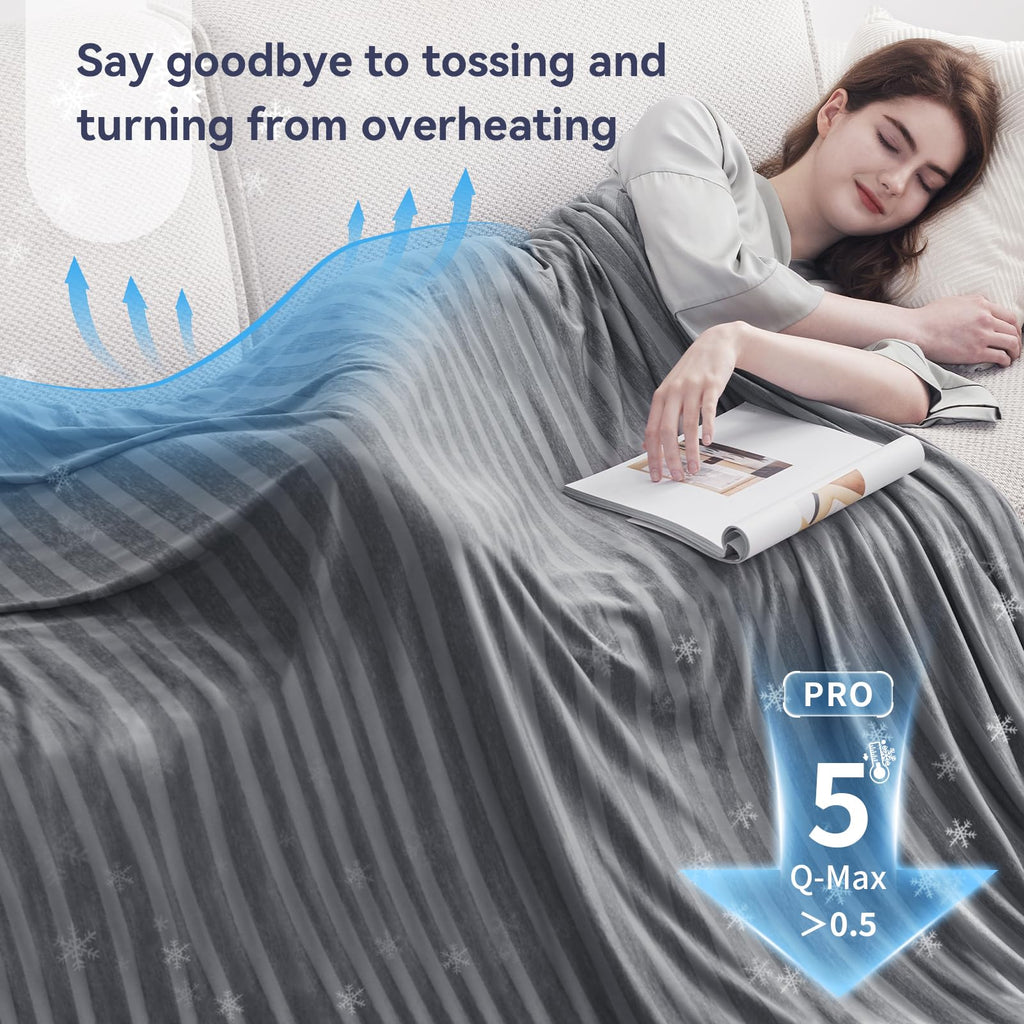 Guohaoi Cooling Blanket (90''X90''Queen Size) For Hot Sleepers And Night Sweats,100% Oeko-Tex Certified,Arc-Chill Q-Max >0.5 Coo