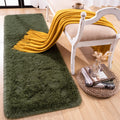 Rtizon Soft Shag Runner Rug for Bedroom, 2x6 Feet Fluffy Rugs with Non-Slip Bottom for Hallway Bedside Living Room Dorm, Furry A