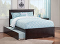 AFI Nantucket Queen Size Platform Bed with Matching Footboard & Twin XL Trundle in White