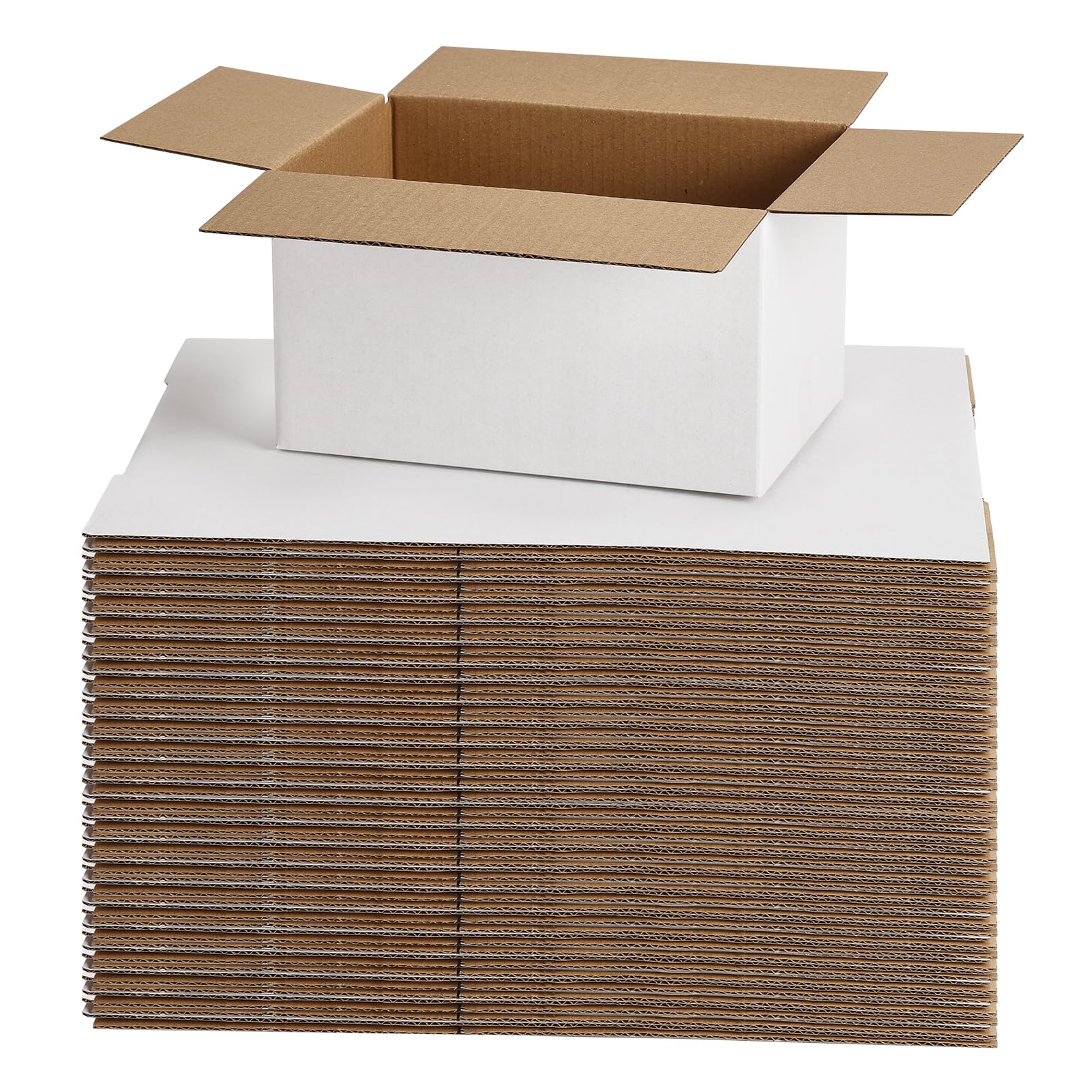 Spepla 7X5X4 Shipping Boxes For Small Business,40 Pack White Corrugated Cardboard Box For Packaging, Mailing, Storage