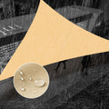 Sunny Guard Waterproof Sun Shade Sail 16' X 16' X 16' Sand Triangle Uv Block Sunshade For Backyard Yard Deck Patio Garden Outdoo
