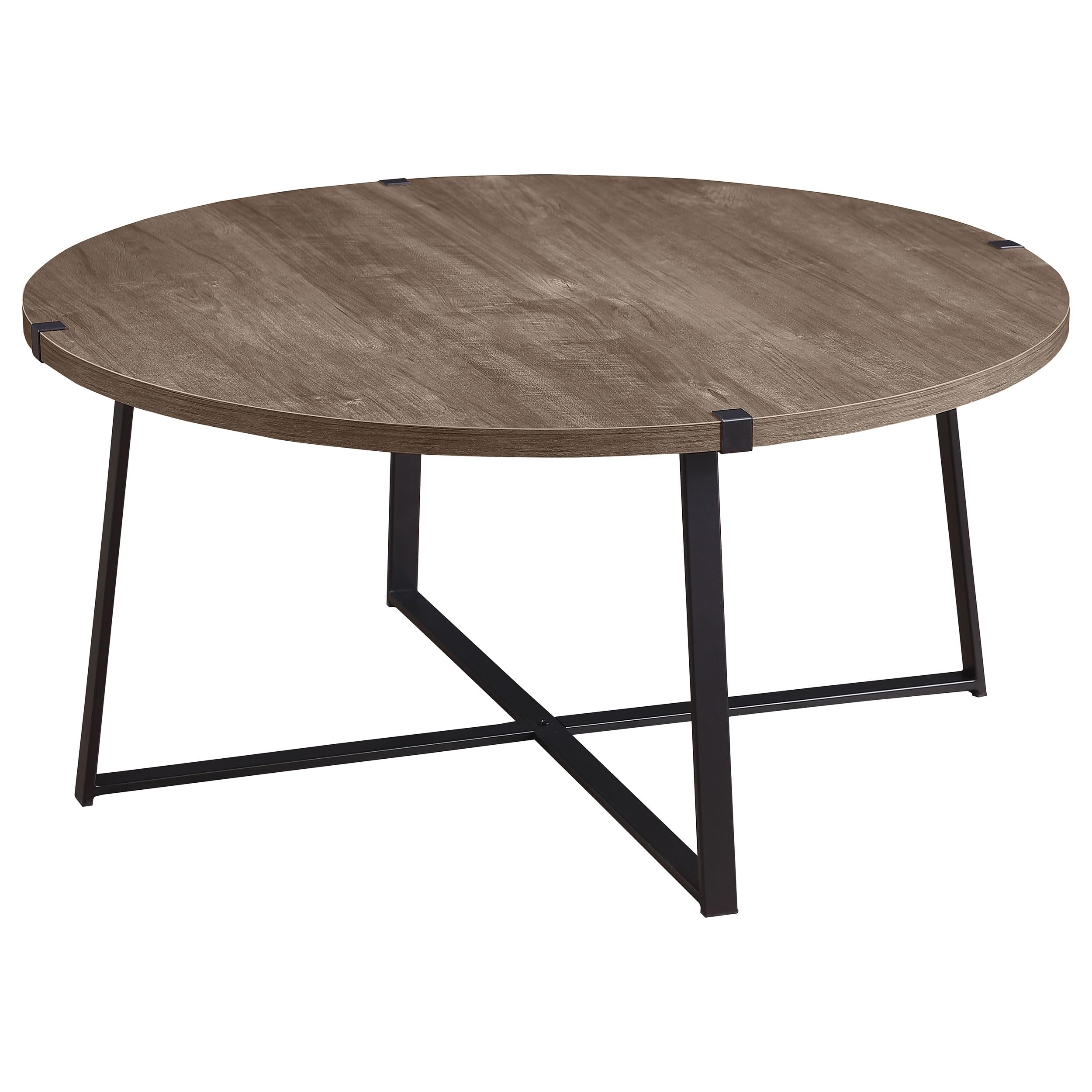 Coaster Home Furnishings Marcus Round Engineered Wood Coffee Table Grey