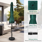 Simple Deluxe 7.5Ft Patio Umbrella Outdoor Table Market Yard Umbrella With Push Button Tilt/Crank, 6 Sturdy Ribs For Garden, Deck, Backyard, Pool, Green