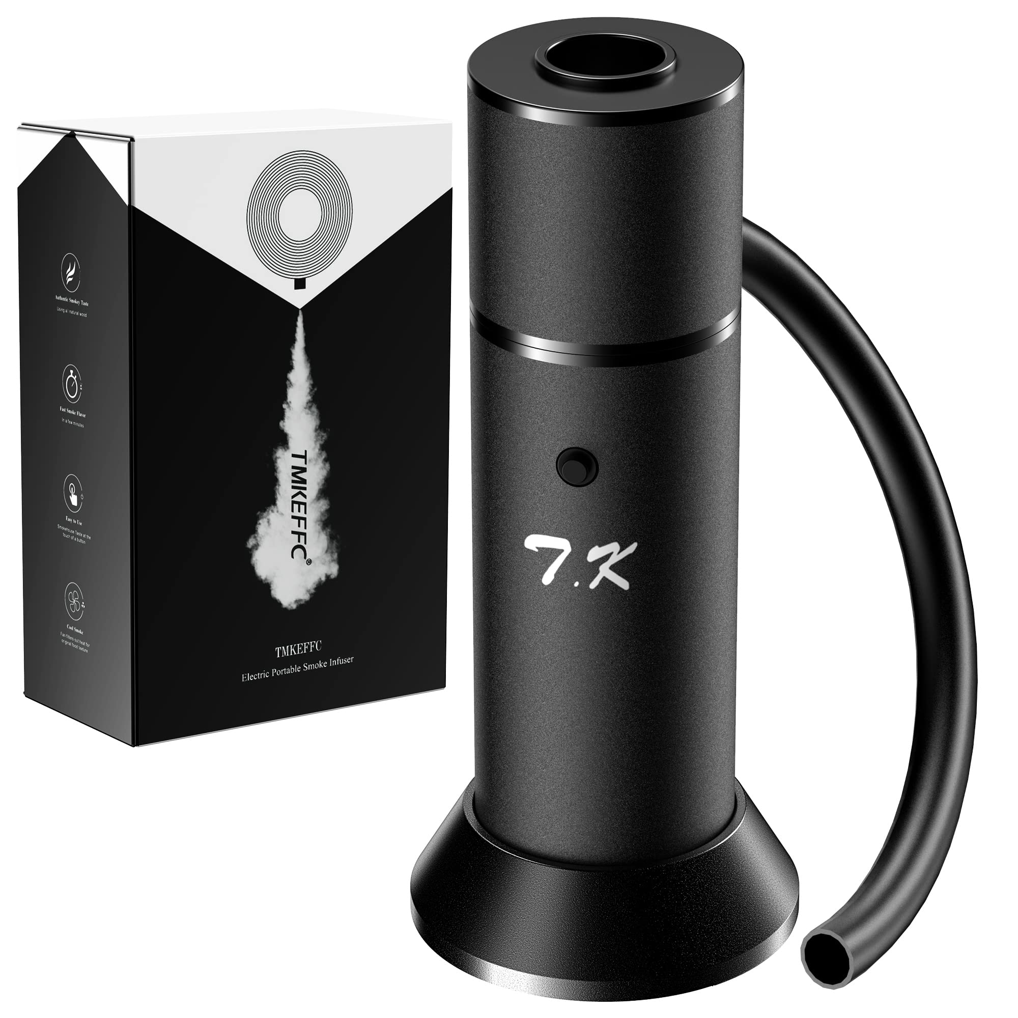 Tmkeffc Smoking Gun Portable Smoker Infuser, Handheld Cocktail Smoke Food Smoker For Meat, Sous Vide, Drinks, Cheese, Cup Cover