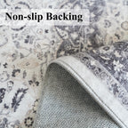 Hallway Washable Runner Rug - 2'6X14 Kitchen Rugs Entryway Rug Runner Vintage Soft Floor Mat Non Slip Indoor Farmhouse Carpet Fo