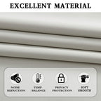 Donren 36 Inch Length Curtain Tiers For Loft - Light Gray Blackout Short Length Curtains For Bathroom(52 Inches Wide,2 Panels)