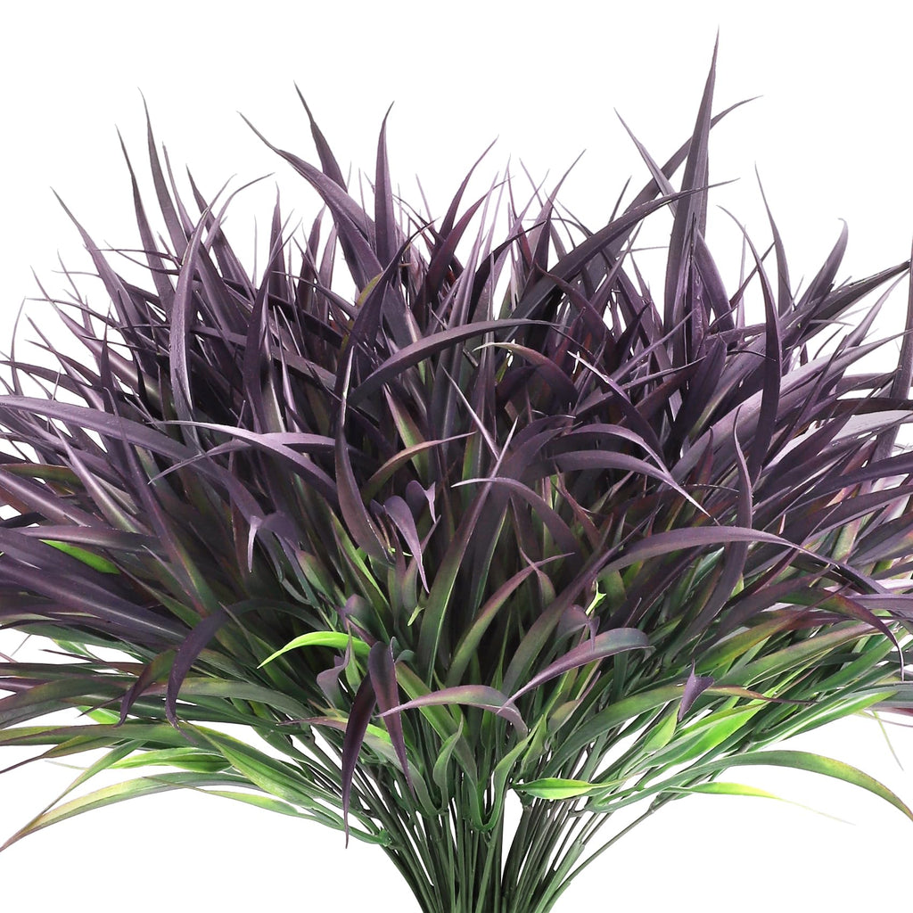 16 Bundles Artificial Plants Outdoor Fake Grass Greenery Stems Uv Resistant Faux Plastic Plants Shrubs For Spring Summer Home Ga