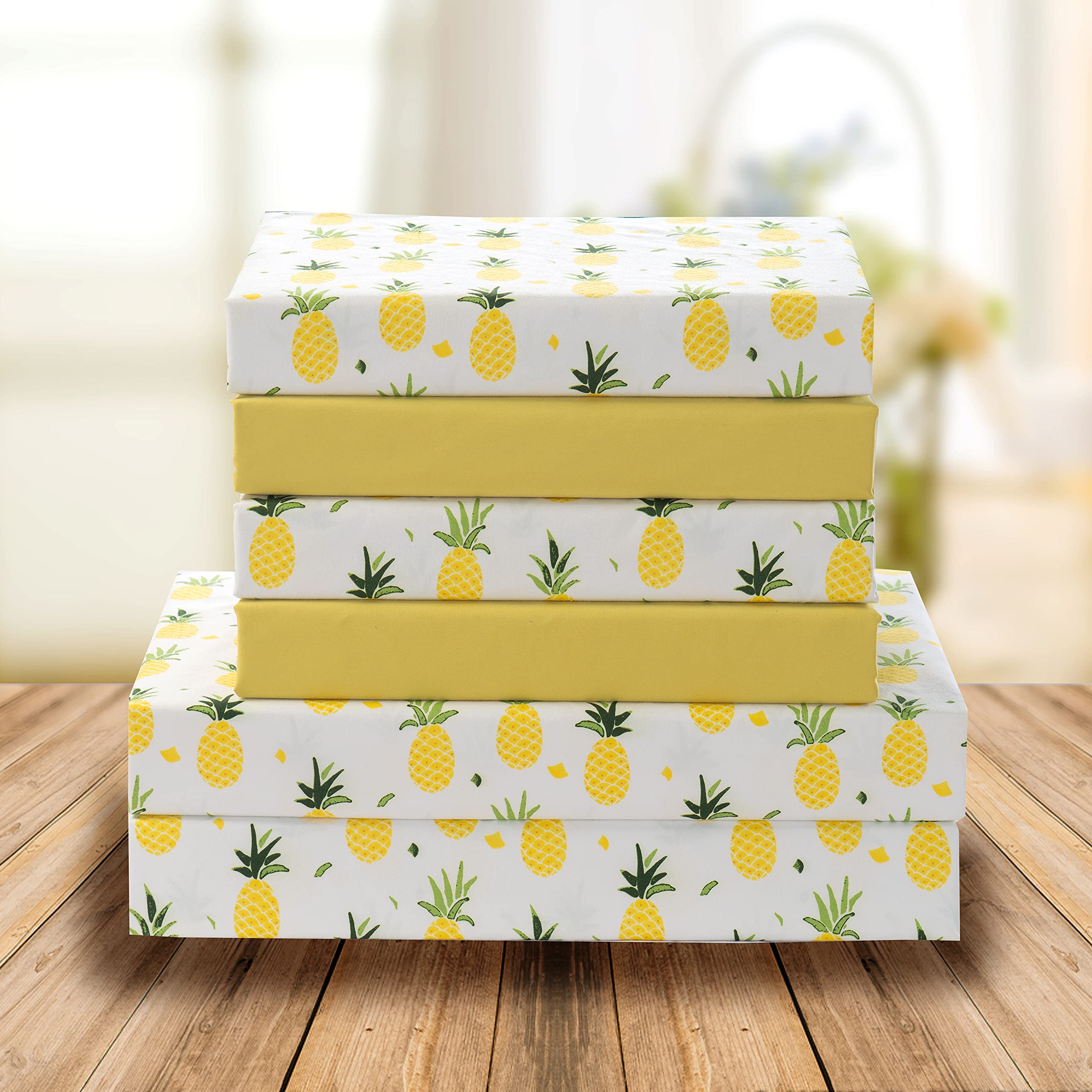 Elegant Comfort Luxury Soft Bed Sheets Pineapple Pattern - 1500 Premium Hotel Quality Microfiber Softness Wrinkle And Fade Resis