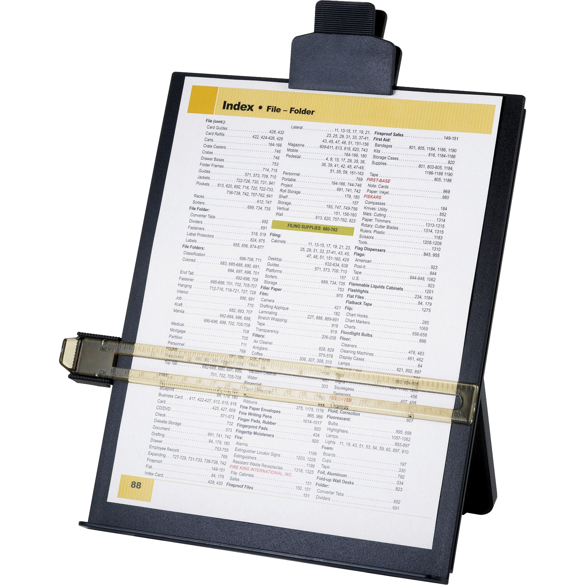 Business Source 38952 Document Holder,Easel,Adj Clip,10-7/8-Inch X1-5/8-Inch X13-3/4-Inch ,Bk