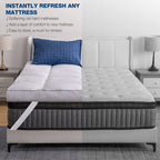Marine Moon California King Mattress Topper, Extra Thick Bed Topper, Cooling Plush Pillow Top Mattress Toppers Soft Down Alterna
