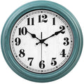 zyzamay 12 Inch Retro Wall Clock, Easy to Read Non-Ticking Round Classic,Quartz Battery Operated Wall Clocks,Decorative for Livi