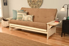 Kodiak Furniture Phoenix Futon Set With Suede Peat Mattress, Full, White