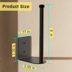 Durmmur 2 Pack Black Stainless Steel Hat Racks for Baseball Caps - Strong Adhesive/Wall Drilled Hat Organizer for Bedroom, Closet